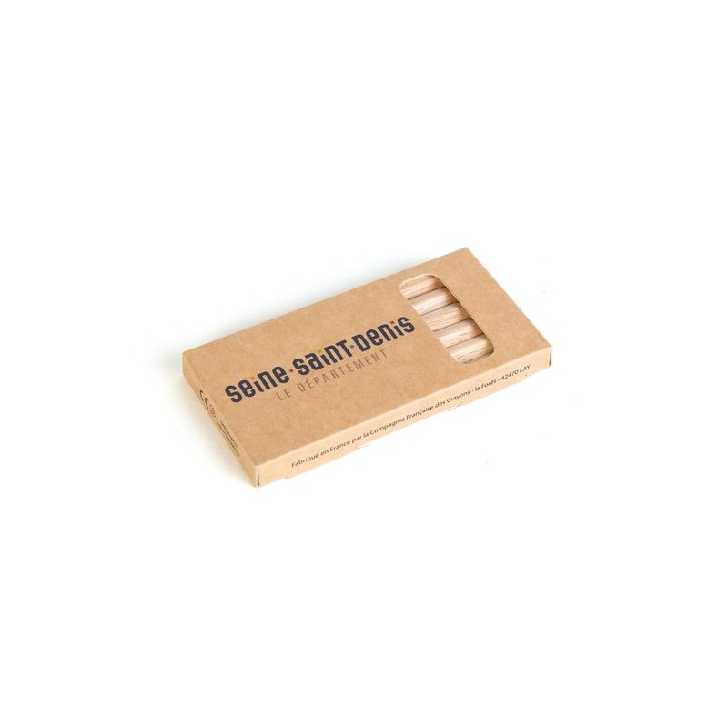 Étui Éco-responsable Personnalisable pour 6 Crayons Aquarellables 8,7 - Crayons COUL objet publicitaire robuste