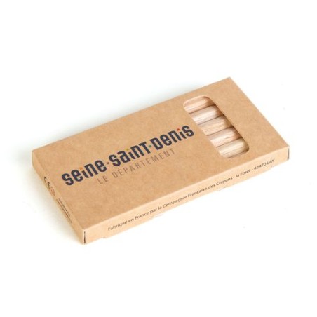 Étui Éco-responsable Personnalisable pour 6 Crayons Aquarellables 8,7 - Crayons COUL objet publicitaire robuste