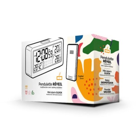 Pendulette Réveil Multifonctions avec Capteur Extérieur