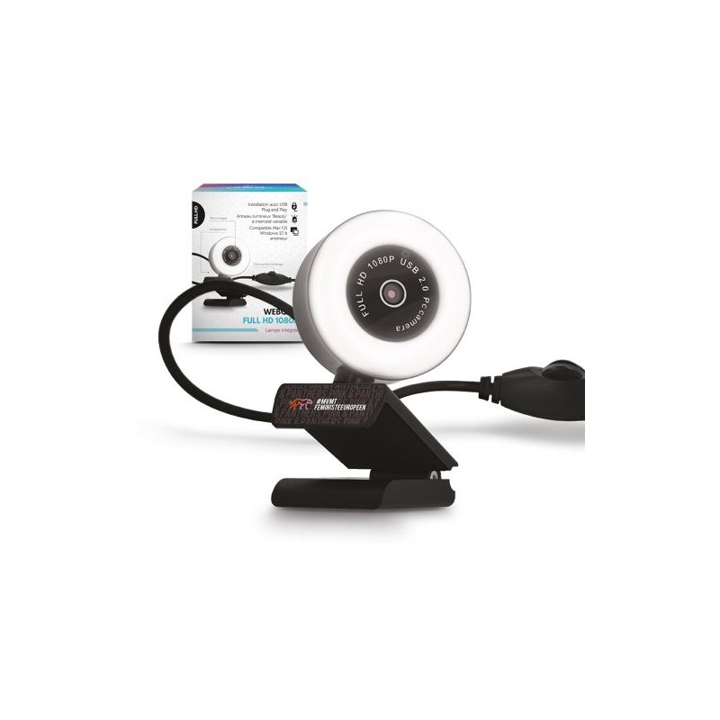 Webcam HD 1080P Éco-responsable avec Microphone pour Ordinateur - Accessoire de Qualité Personnalisé