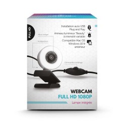 Webcam HD 1080P Éco-responsable avec Microphone pour Ordinateur - Accessoire de Qualité Personnalisé impression haute définition