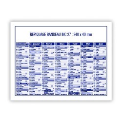 Calendrier bancaire personnalisable premium 2025 Matières : carton