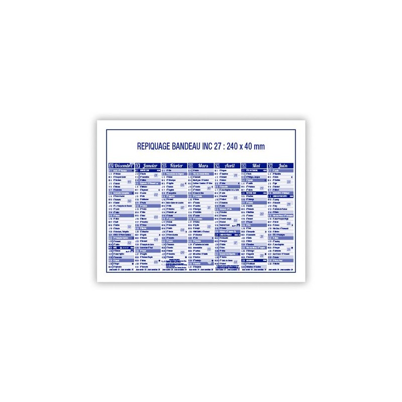 Calendrier bancaire personnalisable premium 2025 Matières : carton