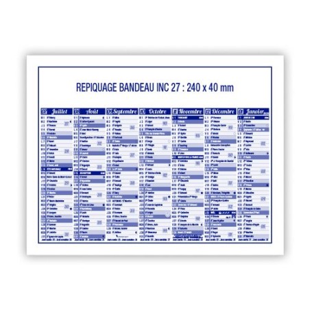 Calendrier bancaire personnalisable premium 2025 Matières : carton impression haute définition