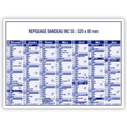 Calendrier bancaire personnalisable premium 2025 Matières : carton 2