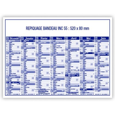 Calendrier bancaire personnalisable premium 2025 Matières : carton cadeau entreprise pas cher
