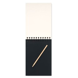 Carnet à gratter personnalisé - BLACK Matières : papier Couleurs : bois cadeau entreprise pas cher