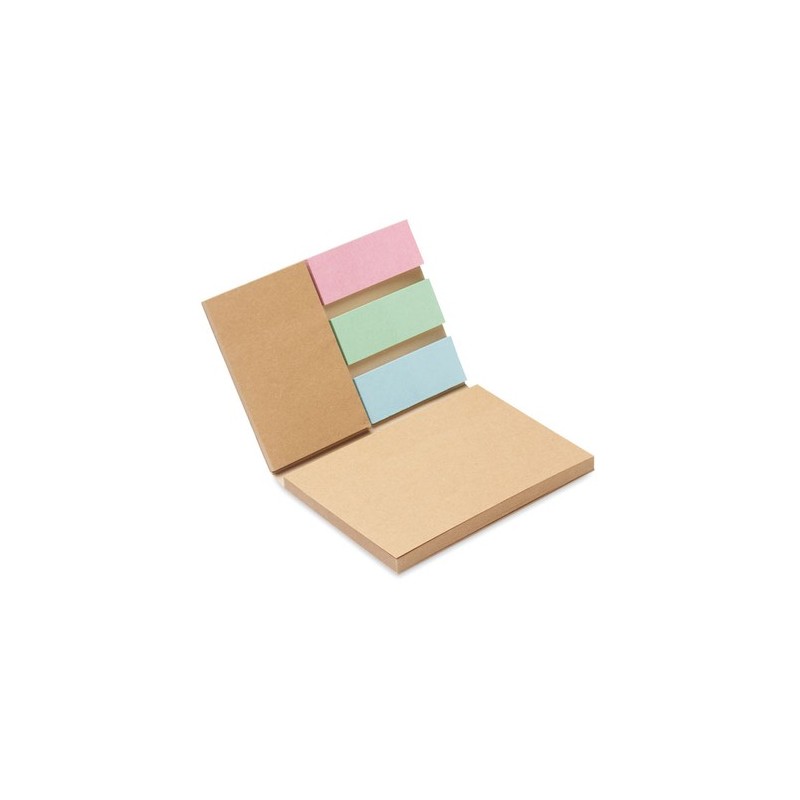 Set de Mémo Éco-responsable en Papier Recyclé Personnalisé - MAUI Matières : papier recyclé Couleurs : beige