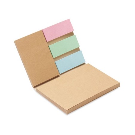 Set de Mémo Éco-responsable en Papier Recyclé Personnalisé - MAUI Matières : papier recyclé Couleurs : beige