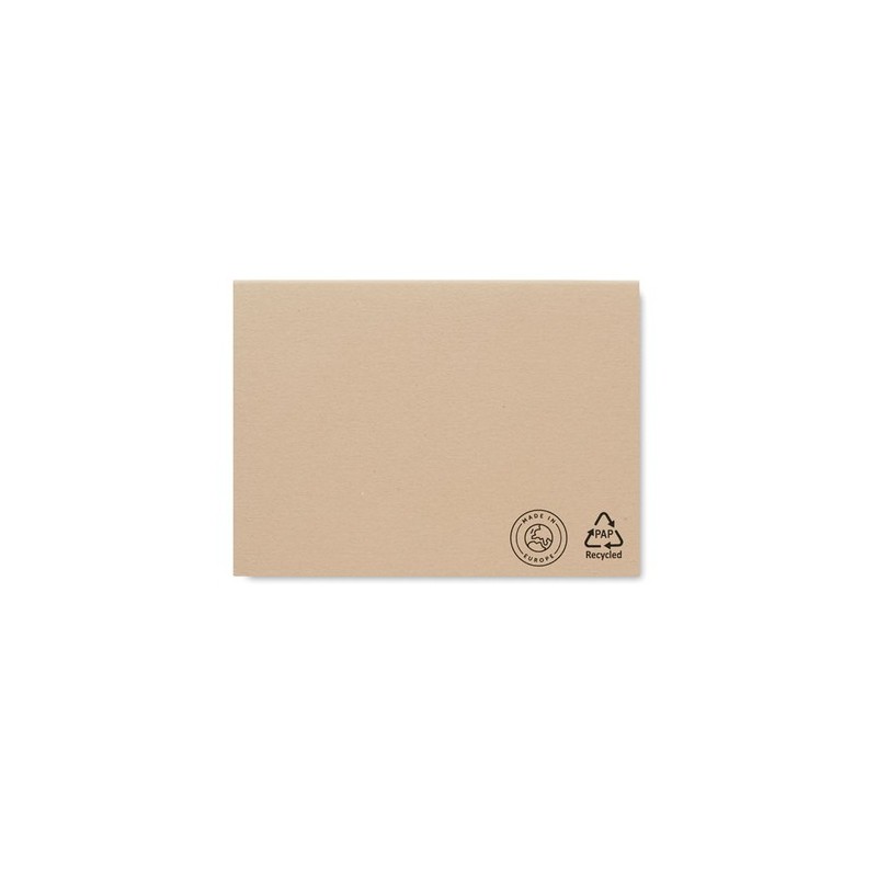 Set de Mémo Éco-responsable en Papier Recyclé Personnalisé - MAUI Matières : papier recyclé Couleurs : beige personnalisable ave