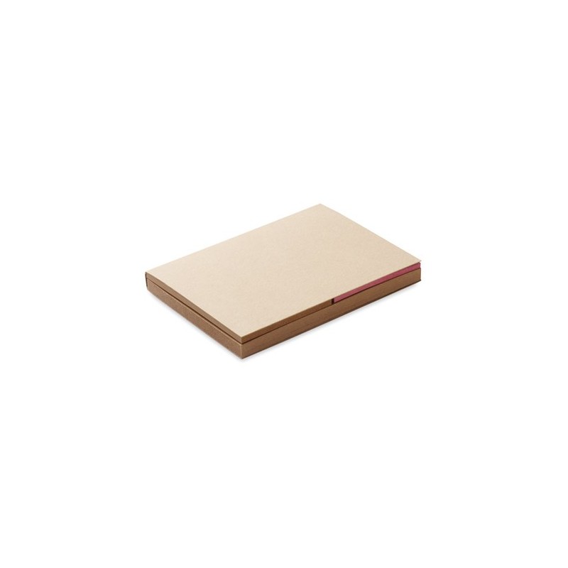 Set de Mémo Éco-responsable en Papier Recyclé Personnalisé - MAUI Matières : papier recyclé Couleurs : beige cadeau entreprise p