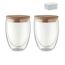 Lot de 2 verres personnalisés élégants de 350 ml - TIRANA SET Matières : borosilicate Couleurs : transparent