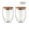 Lot de 2 verres personnalisés élégants de 350 ml - TIRANA SET Matières : borosilicate Couleurs : transparent