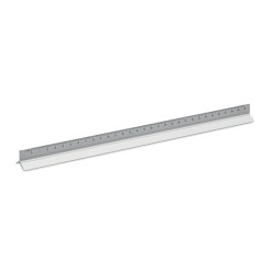 Règle architecte personnalisée de 30cm - TRIA Matières : aluminium Couleurs : argenté mat cadeau entreprise pas cher