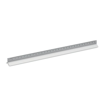 Règle architecte personnalisée de 30cm - TRIA Matières : aluminium Couleurs : argenté mat cadeau entreprise pas cher