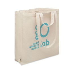 Sac shopping  en coton recyclé - GAVE Matières : coton recyclé Couleurs : beige goodies publicitaire événementiel
