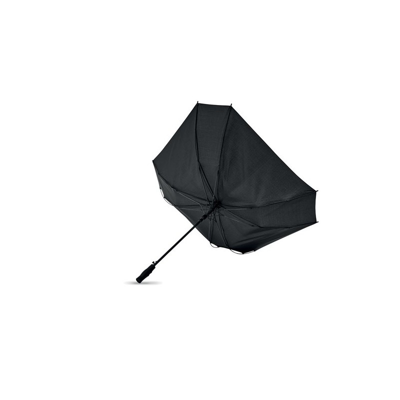 Parapluie tempête carré personnalisé 27" - COLUMBUS Matières : verre Couleurs : noir goodies publicitaire événementiel
