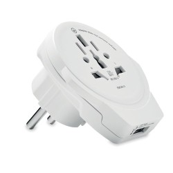 Adaptateur Éco-responsable Skross World Europe - Chargez Partout en Europe Matières : ABS Couleurs : blanc