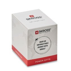 Adaptateur Éco-responsable Skross World Europe - Chargez Partout en Europe Matières : ABS Couleurs : blanc cadeau entreprise pas
