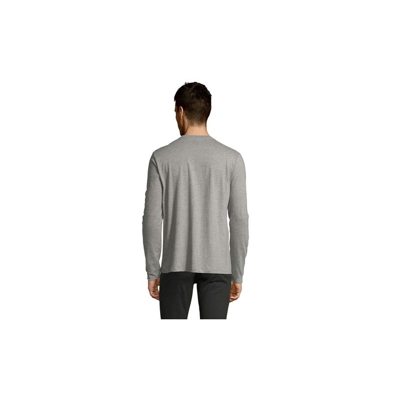 Tee-shirt Homme Personnalisé 100% Coton 190g - IMPERIAL MEN LSL Taille textile : XS Couleurs : gris chiné goodies entreprise des