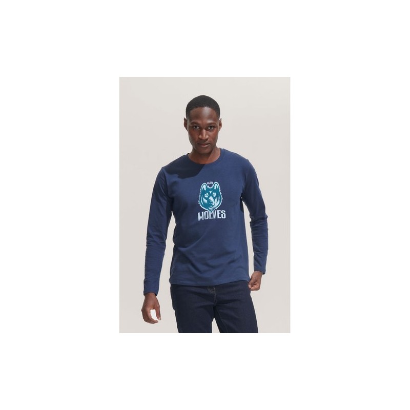 Tee-shirt Homme Personnalisé 100% Coton 190g - IMPERIAL MEN LSL Taille textile : XS Couleurs : gris chiné goodies publicitaire é