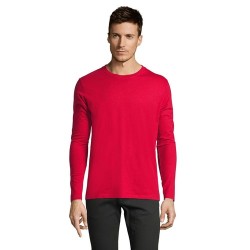 Tee-shirt Homme Personnalisé 100% Coton 190g - IMPERIAL MEN LSL Taille textile : XS Couleurs : rouge goodies personnalisé en sto