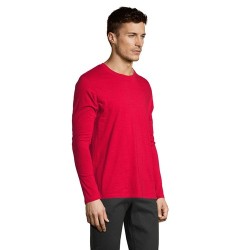 Tee-shirt Homme Personnalisé 100% Coton 190g - IMPERIAL MEN LSL Taille textile : XS Couleurs : rouge personnalisable avec votre 