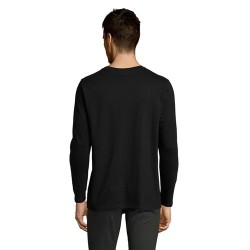 Tee-shirt Homme Personnalisé 100% Coton 190g - IMPERIAL MEN LSL Taille textile : S Couleurs : noir profond marquage couleur écla
