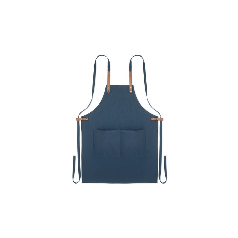 Tablier en coton organique 340 g/m² couleur Nagpur Matières : coton biologique Couleurs : bleu cadeau entreprise pas cher