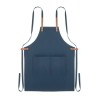 Tablier en coton organique 340 g/m² couleur Nagpur Matières : coton biologique Couleurs : bleu cadeau entreprise pas cher