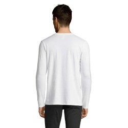 Tee-shirt Homme Personnalisé 100% Coton 190g - IMPERIAL MEN LSL Taille textile : XL Couleurs : blanc marquage couleur éclatante