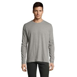 Tee-shirt Homme Personnalisé 100% Coton 190g - IMPERIAL MEN LSL Taille textile : L Couleurs : gris chiné cadeau client original