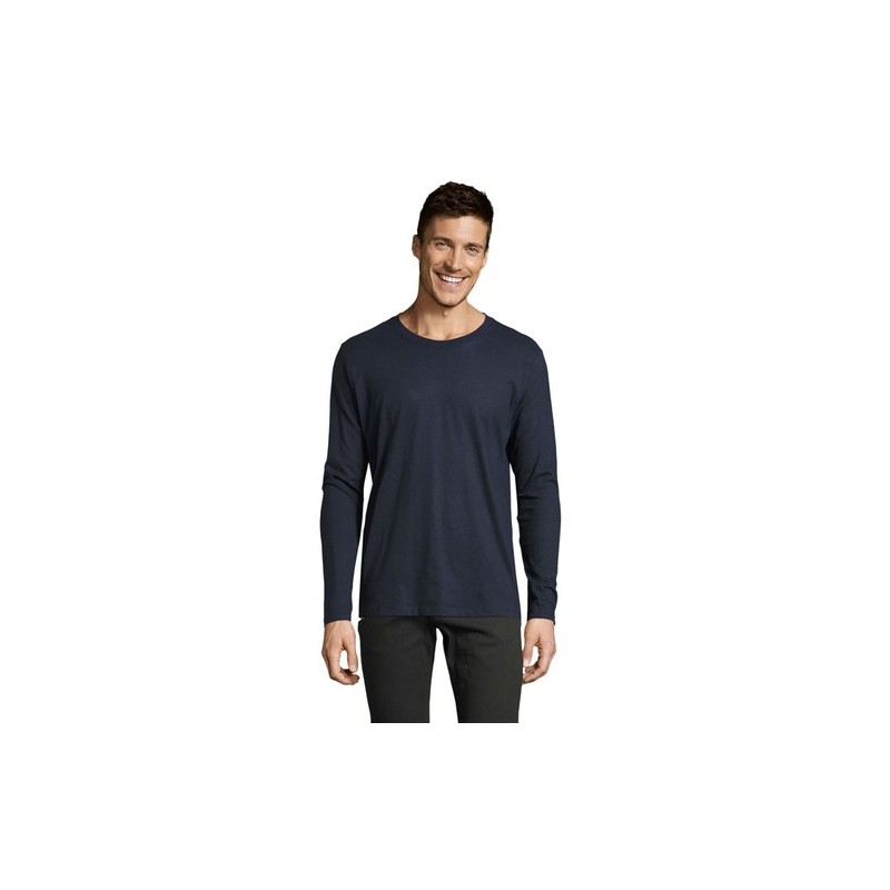 Tee-shirt Homme Personnalisé 100% Coton 190g - IMPERIAL MEN LSL Taille textile : L Couleurs : french navy accessoire événementie