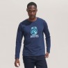 Tee-shirt Homme Personnalisé 100% Coton 190g - IMPERIAL MEN LSL Taille textile : M Couleurs : french navy personnalisable avec v