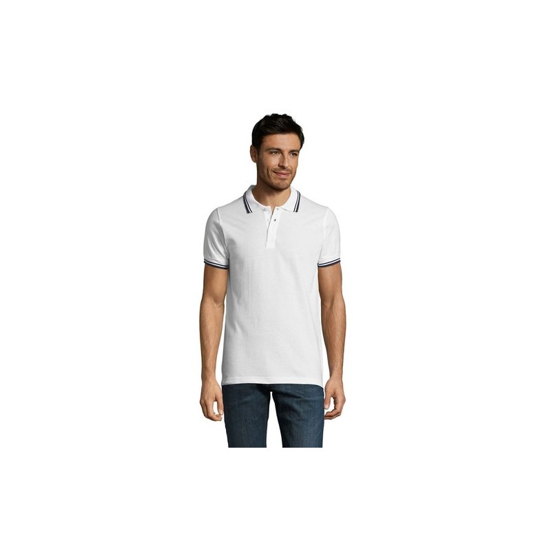 Polo Confortable Personnalisé 200 - Pasadena Men Taille textile : S Couleurs : blanc goodies publicitaire événementiel