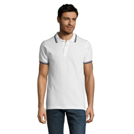 Polo Confortable Personnalisé 200 - Pasadena Men Taille textile : S Couleurs : blanc goodies publicitaire événementiel