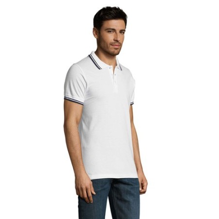 Polo Confortable Personnalisé 200 - Pasadena Men Taille textile : S Couleurs : blanc objet publicitaire robuste