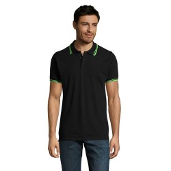 Polo Confortable Personnalisé 200 - Pasadena Men Taille textile : S Couleurs : noir impression logo haute qualité