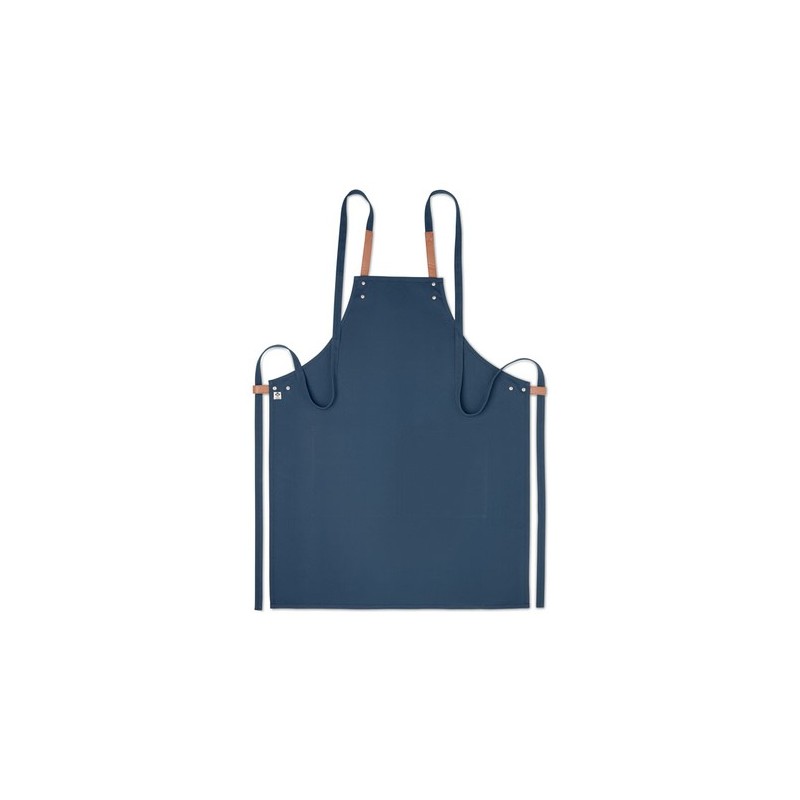 Tablier en coton organique 340 g/m² couleur Nagpur Matières : coton biologique Couleurs : bleu objet promotionnel éco-responsabl
