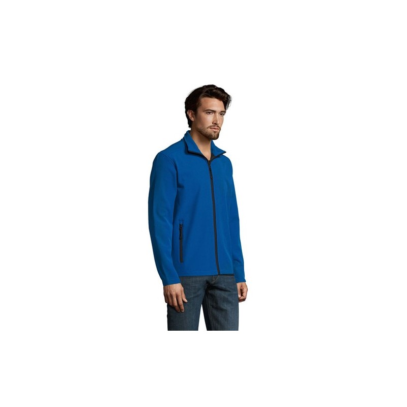 Veste Softshell Personnalisée Élégante 280g - RACE MEN Taille textile : XL Couleurs : bleu royal marquage couleur éclatante