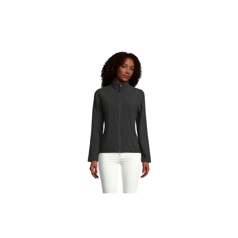 Veste Softshell Personnalisée et Confortable Zippée pour Femmes - RACE WOMEN Taille textile : L Couleurs : noir
