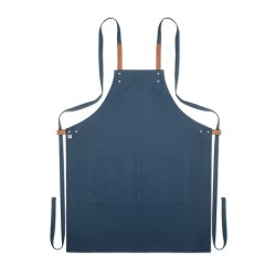 Tablier en coton organique 340 g/m² couleur Nagpur Matières : coton biologique Couleurs : bleu cadeau collaborateur premium