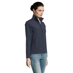 Veste Softshell Personnalisée et Confortable Zippée pour Femmes - RACE WOMEN Taille textile : XXL Couleurs : french navy cadeau 