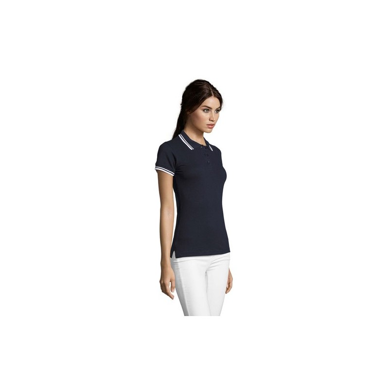 Polo Femme Personnalisé 200g 100% Coton - Pasadena Taille textile : S Couleurs : blanc goodies publicitaire événementiel