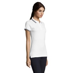Polo Femme Personnalisé 200g 100% Coton - Pasadena Taille textile : M Couleurs : blanc goodies entreprise design