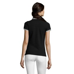 Polo Femme Personnalisé 200g 100% Coton - Pasadena Taille textile : M Couleurs : blanc cadeau collaborateur premium