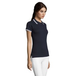 Polo Femme Personnalisé 200g 100% Coton - Pasadena Taille textile : XL Couleurs : blanc accessoire événementiel unique