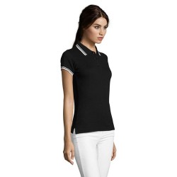 Polo Femme Personnalisé 200g 100% Coton - Pasadena Taille textile : XL Couleurs : blanc objet publicitaire robuste