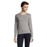 T-shirt Femme Personnalisé Élégant et Confortable - IMPERIAL LSL Taille textile : S Couleurs : gris chiné impression haute défin