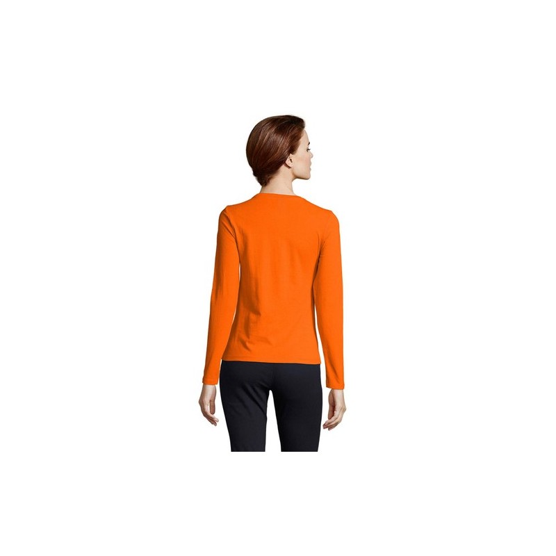 T-shirt Femme Personnalisé Élégant et Confortable - IMPERIAL LSL Taille textile : S Couleurs : orange goodies entreprise design